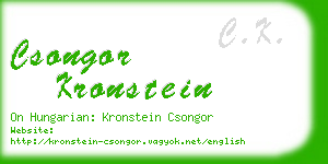 csongor kronstein business card